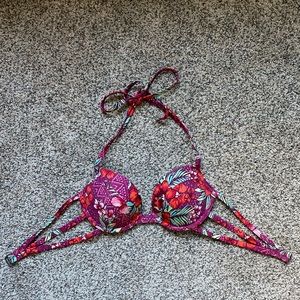 Hollister floral bikini push-up top